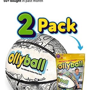 Indoor Play Ball 2-Pack - White and Yellow